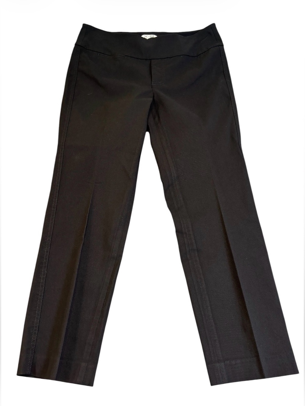 NIC+ZOE Classic Black Pull On Straight Leg Pants Size 4 Workwear EUC